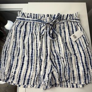 Straccato, Women’s Blue and White Striped Shorts, Size Medium